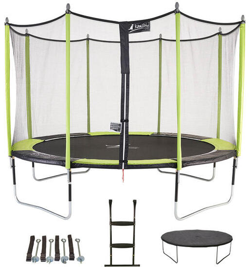 Trampolino da giardino 426 cm+ scaletta + telo di protezione + kit di ancoraggio