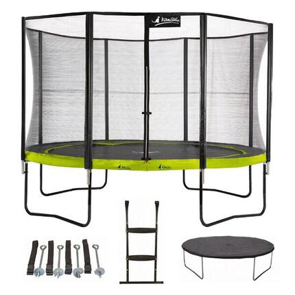 Trampoline Ø360 cm + 3 accessoires - PUNCHI 360 - Garantie 5ans