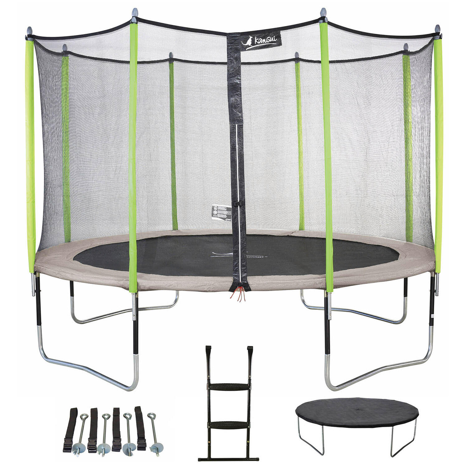 Filet De Sécurité APJJ Pour Trampoline Ø430cm - 8 Barres - Avec Coussin De Protection Et Tapis De Saut