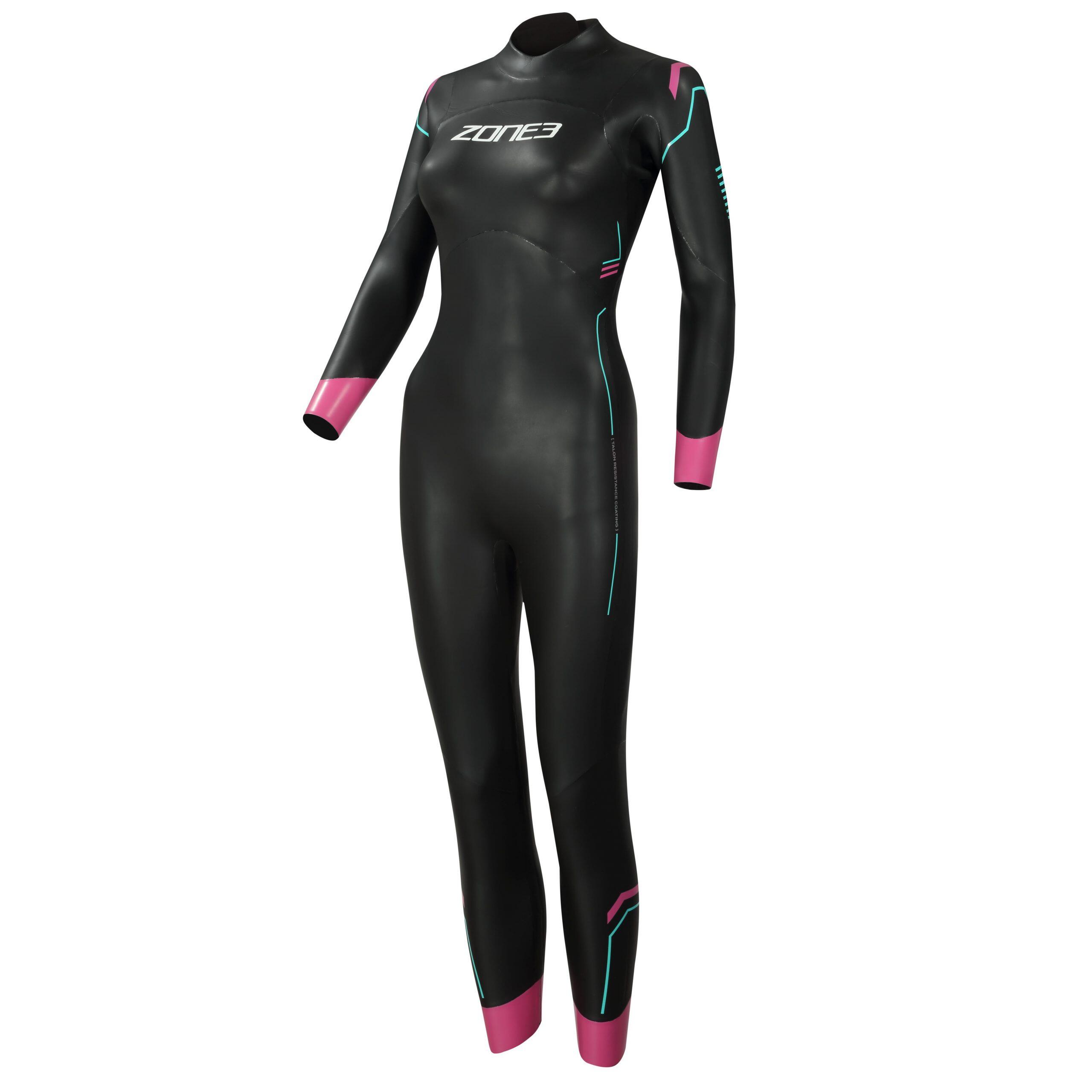 2024 Agile Swim Wetsuit - Black / Pink / Turquoise 1/7