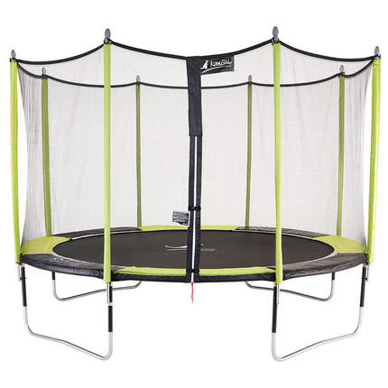 Trampoline de jardin 426 cm + filet de sécurité JUMPI Vert/Noir 430