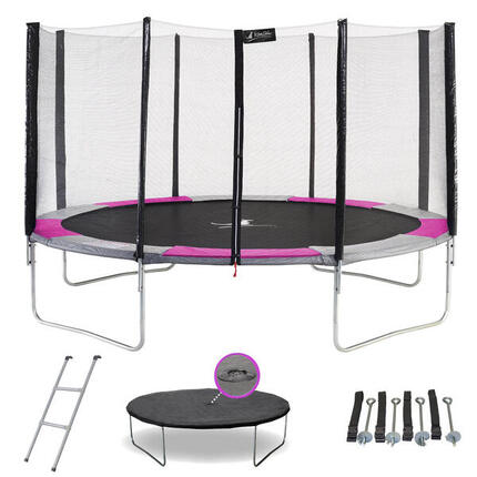 Trampoline rond Ø430cm avec filet, échelle, bâche et kit ancrage - RALLI 430
