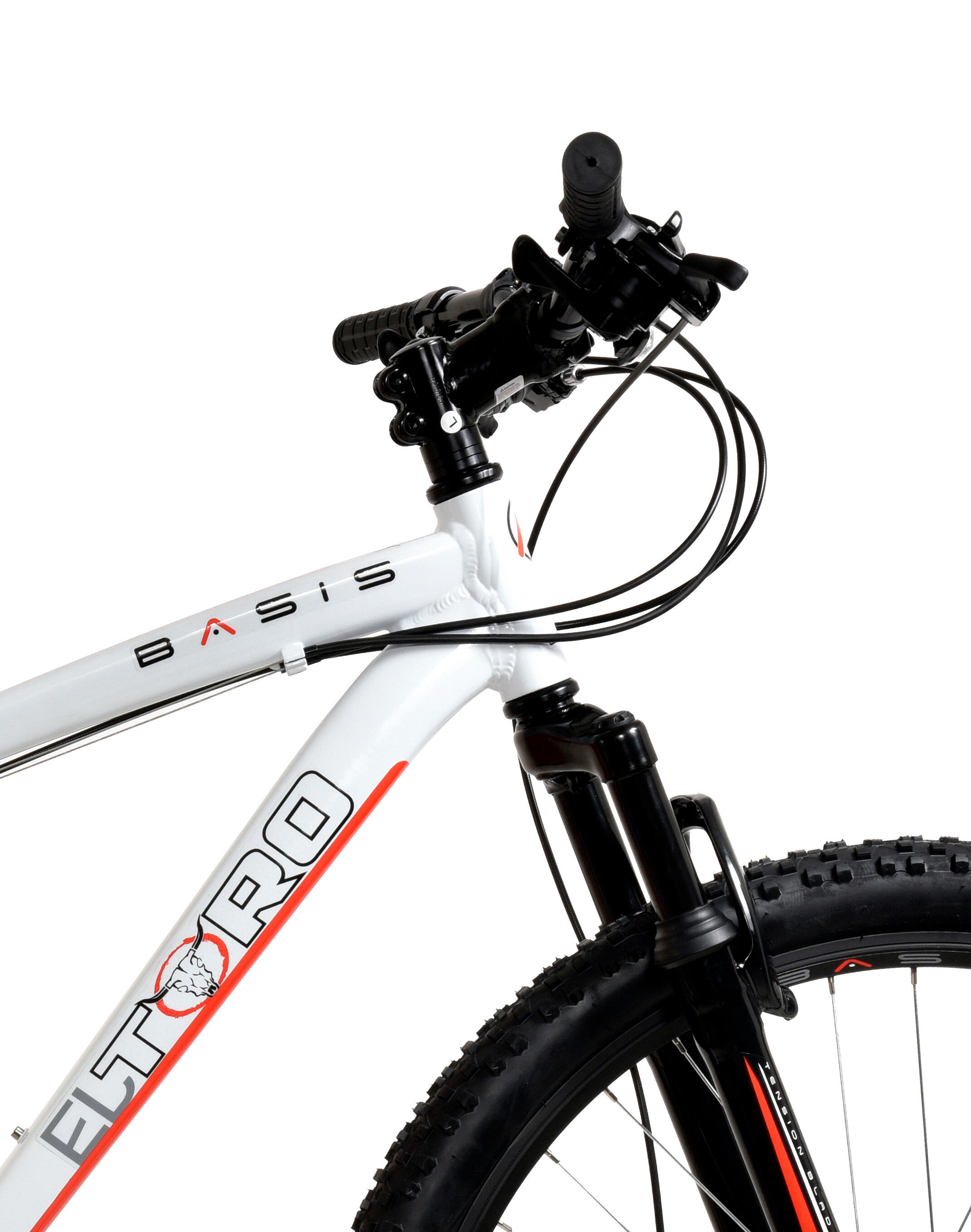 Basis El Toro Mens Hardtail Mountain Bike, 27.5In Wheel, 17in Frame - White/Red 2/5