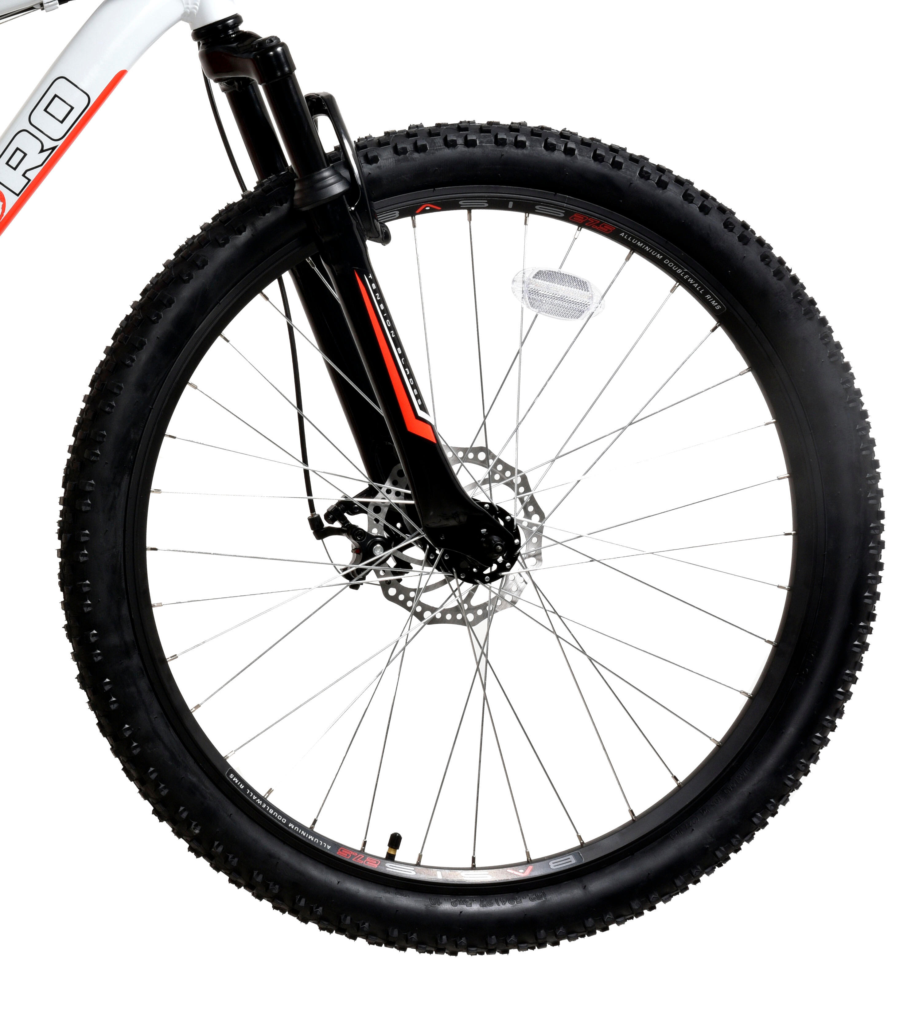 Basis El Toro Mens Hardtail Mountain Bike, 27.5In Wheel, 17in Frame - White/Red 5/5