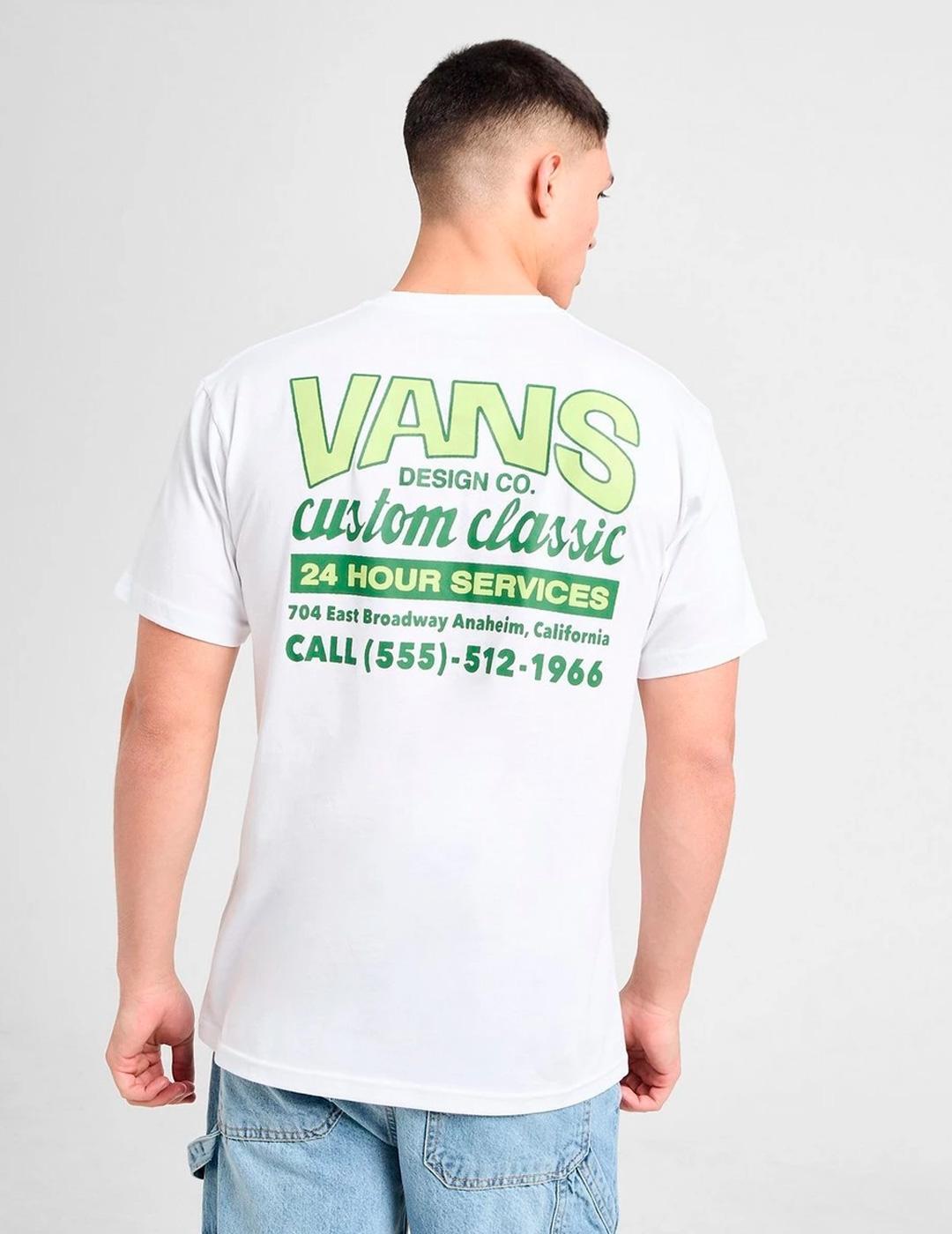 T-shirt pour homme Vans Shop front ss Blanc 7/7