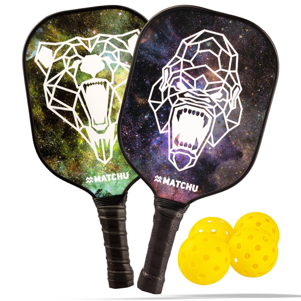 Matchu Sports - Pack De 2 Raquettes De Pickleball + Balles + Tas De Raquette Inclusif - Raquette De Pickleball - Multicolore - No Size - Decathlon