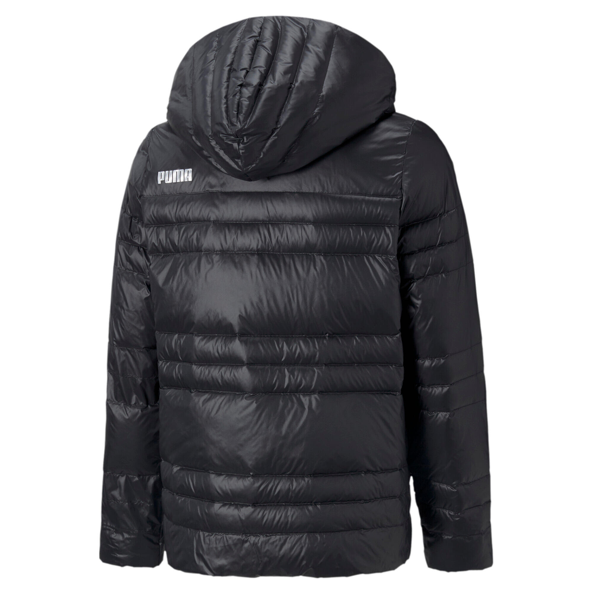 Puma Light Goose Down meisjesjas met capuchon, zwart, 53194401, maat 128 2/4