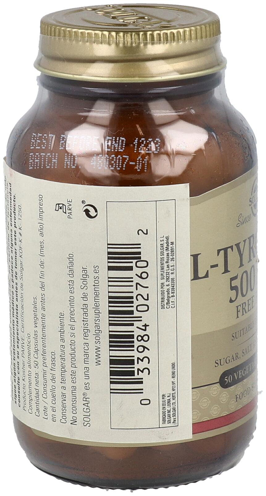 L-Tirosina 500 mg 50 Cápsulas 3/3