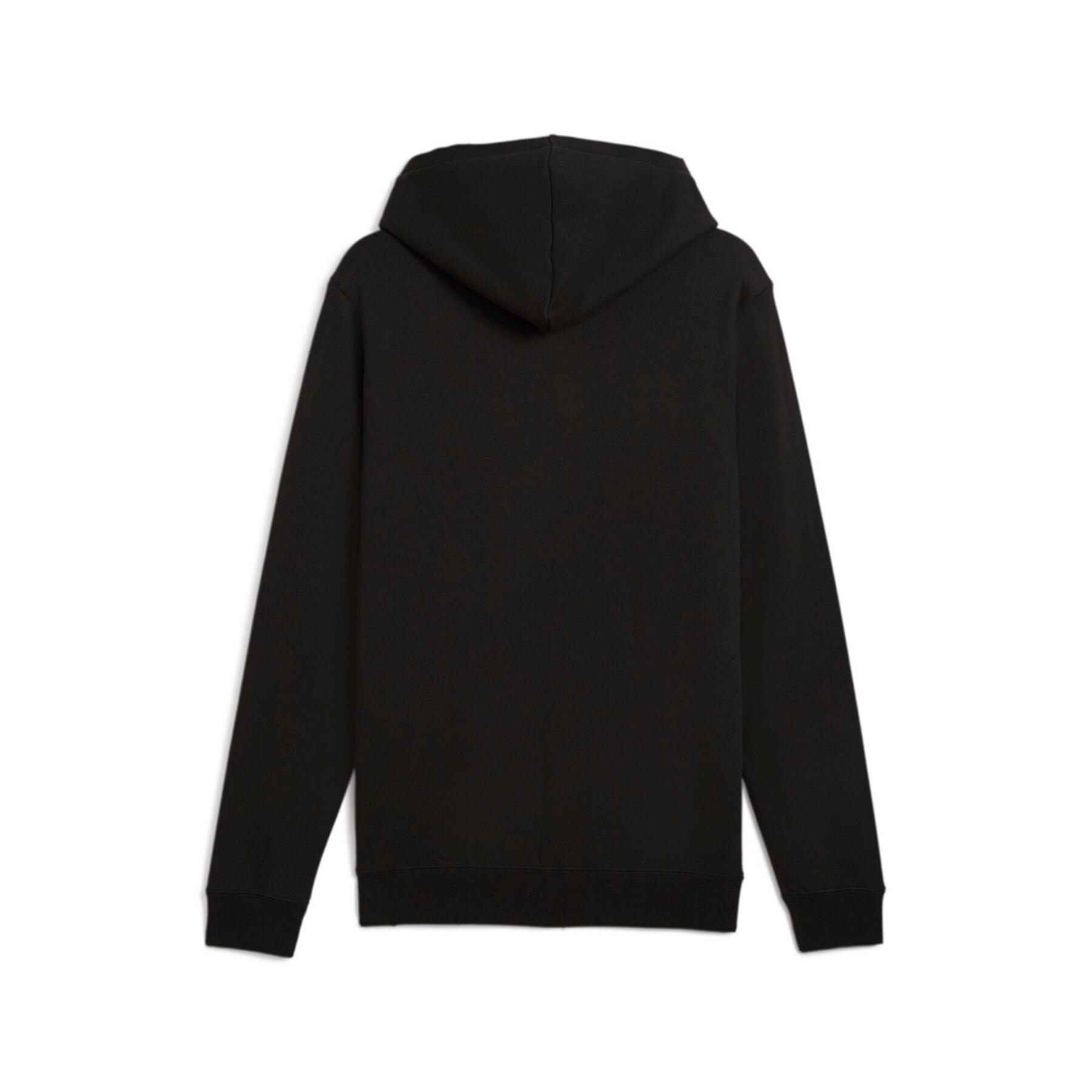 Bluza Męska Puma Z Kapturem Na Zamek Sportowa Czarna Basic 2/4