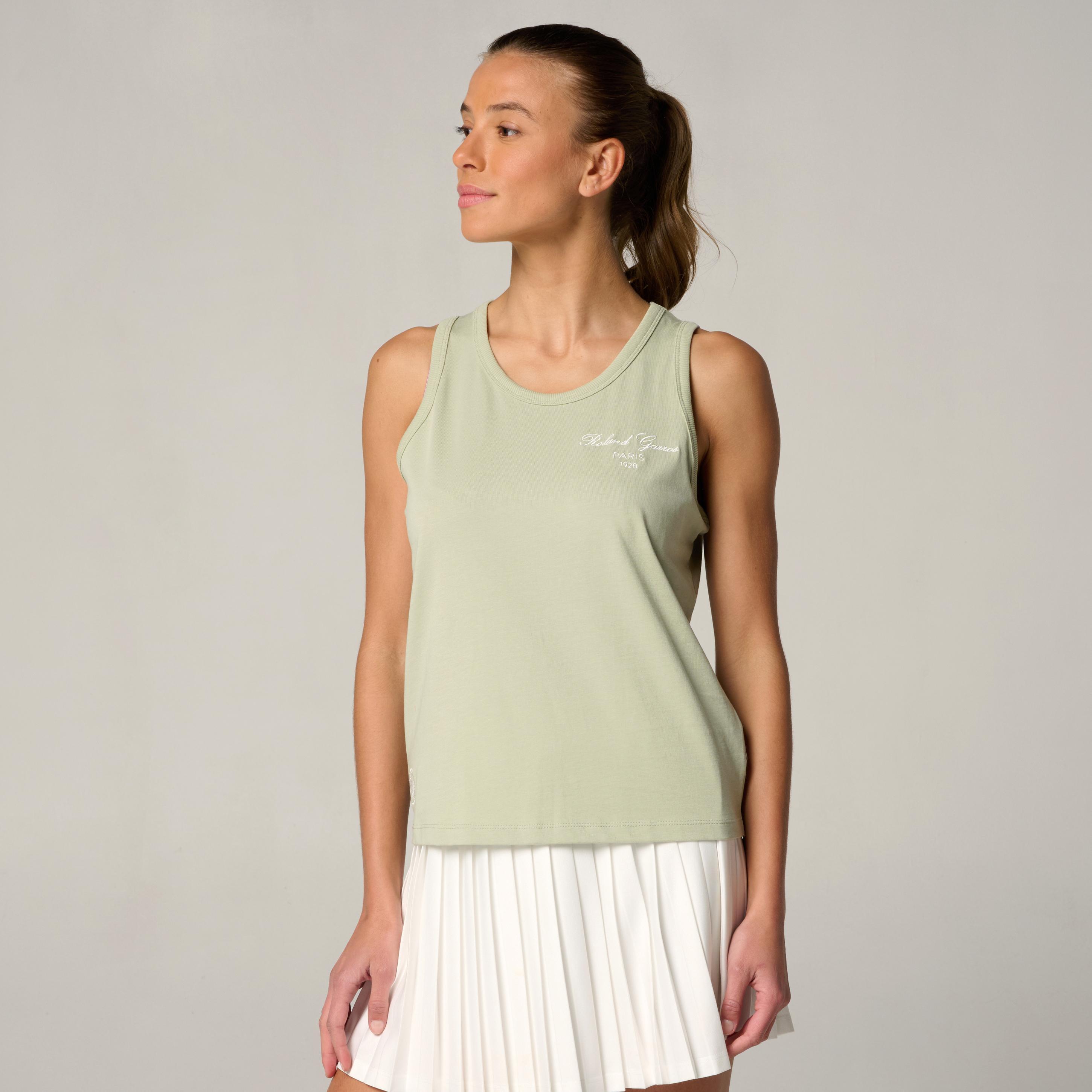 Roland Garros - Débardeur Sporty Chic Femme Roland-garros - Vert - Débardeur - Vert - 36 Xs - Decathlon