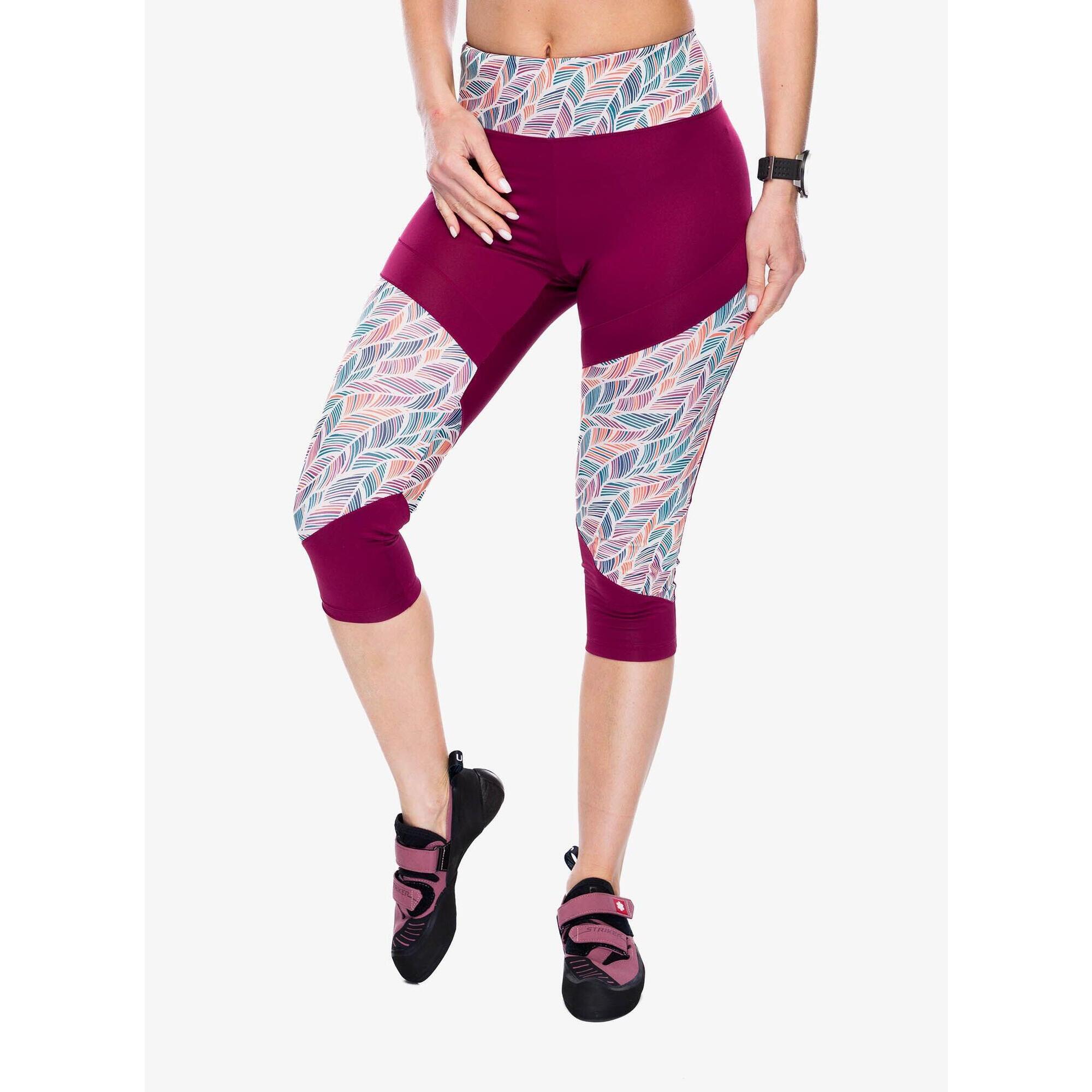 Ocun - Leggings 3/4 Ocun Rhea Femme Respirant Élasthanne Et Poche Hanche - Legging - Rouge - Decathlon