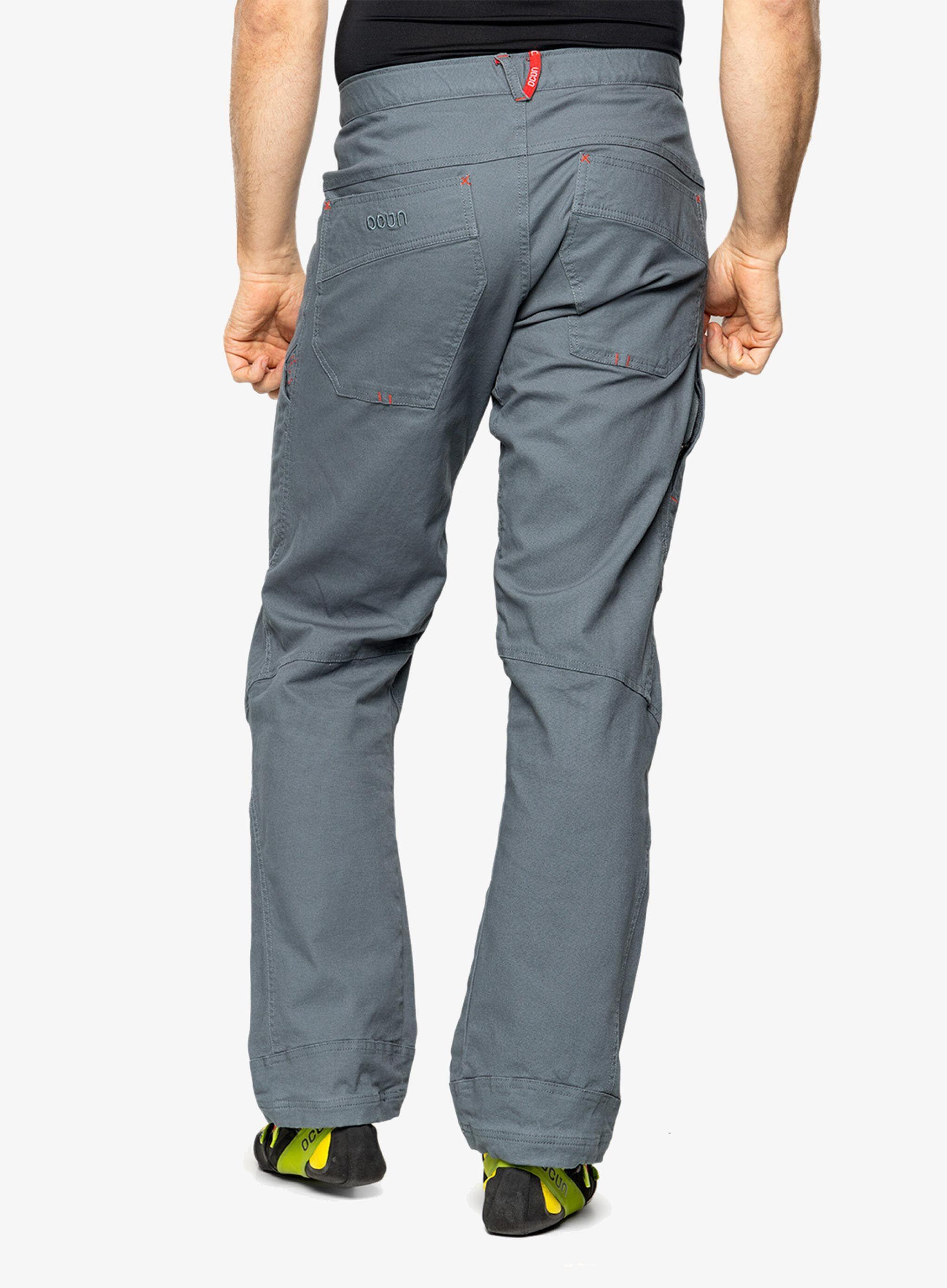 Pantalon d'escalade Ocún Honk gris 95% coton 5% élasthanne coupe ergonomique 2/7
