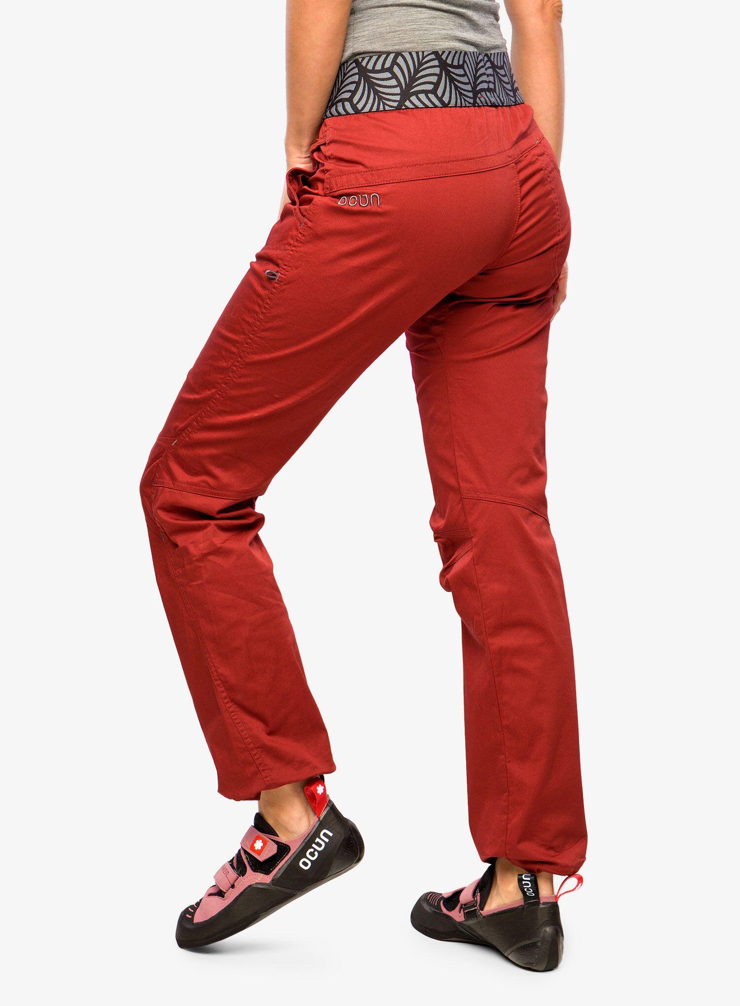Kletterhose Ocún Pantera Organic Bio-Baumwolle Wine Syrah ergonomischer Schnitt 2/7