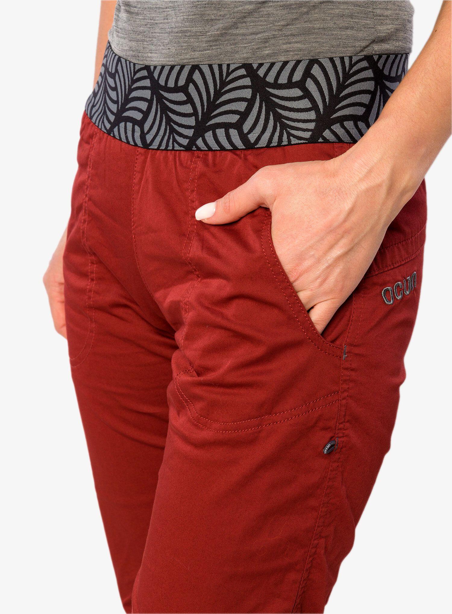 Kletterhose Ocún Pantera Organic Bio-Baumwolle Wine Syrah ergonomischer Schnitt 5/7