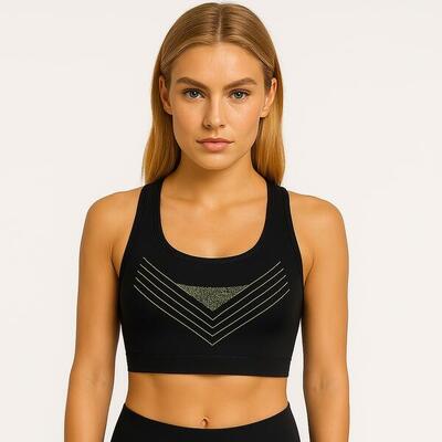 Reggiseno Sportivo Donna – Asciugatura Rapida e Elasticizzato – Nero – BETTE_