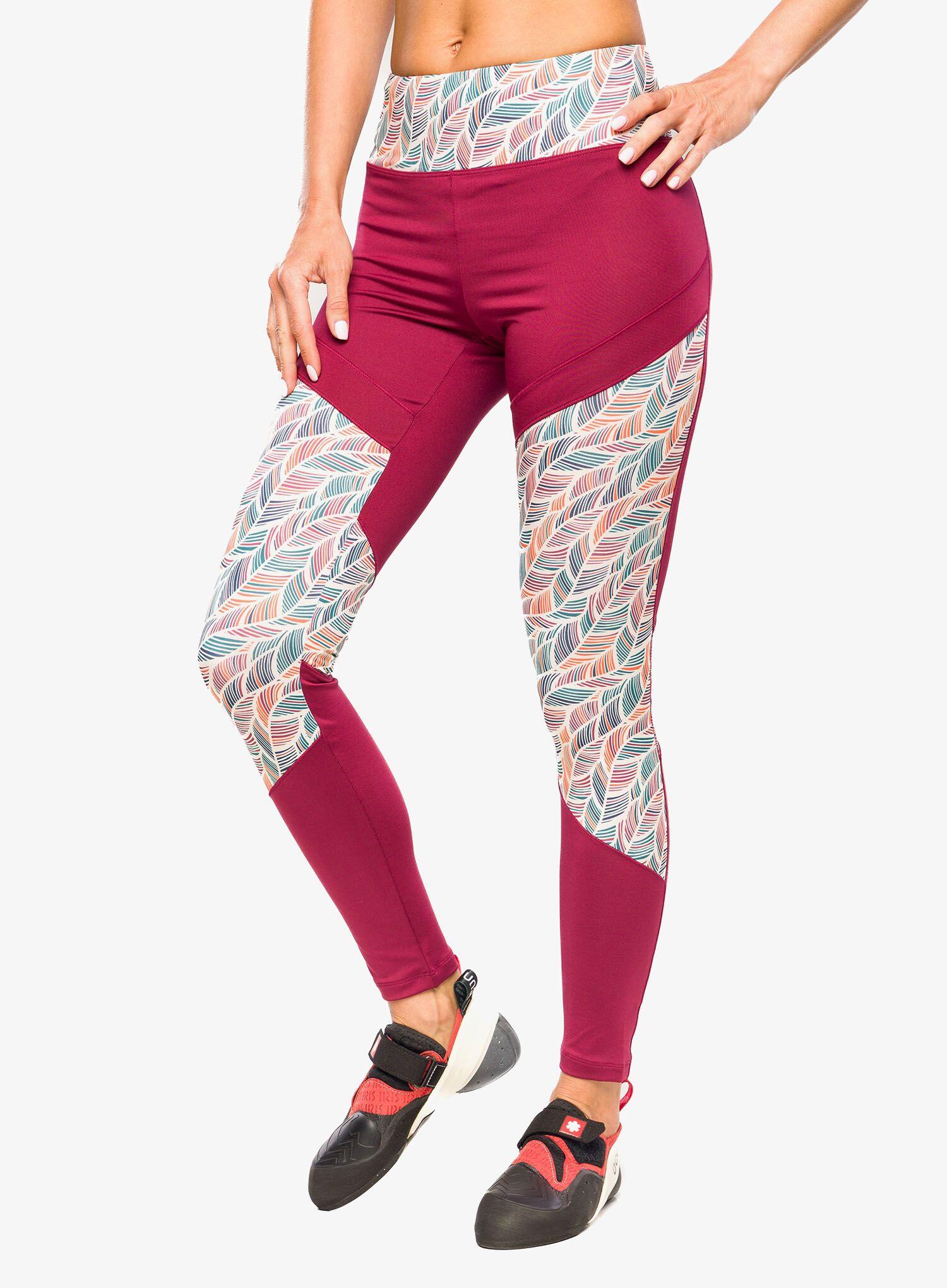 Leggings femmes Ocún Rhea wine rhododendron 87% polyester 13% élasthanne 3/6