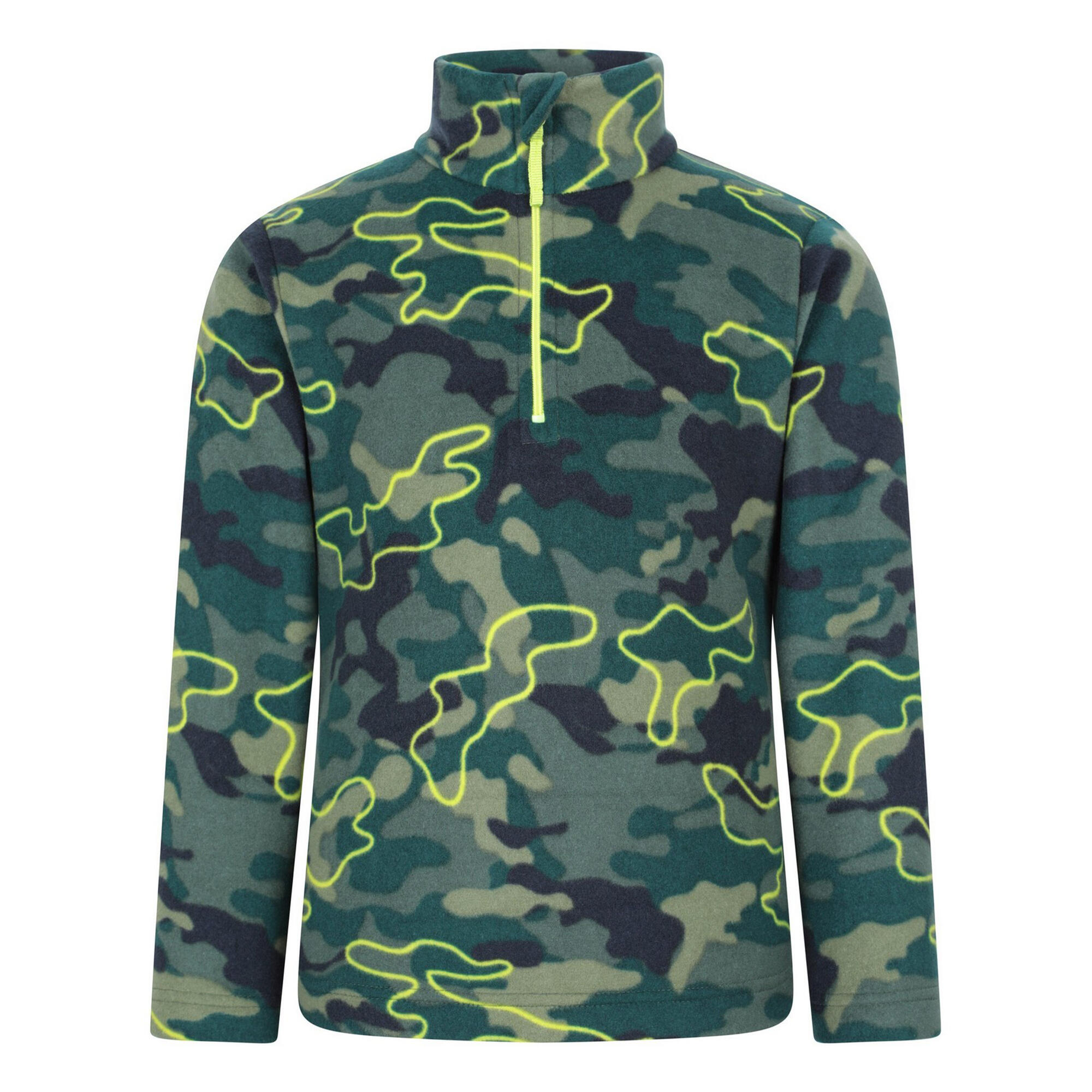 Mountain Warehouse Childrens/Kids Pursuit Camouflage Half Zip Fleece Top