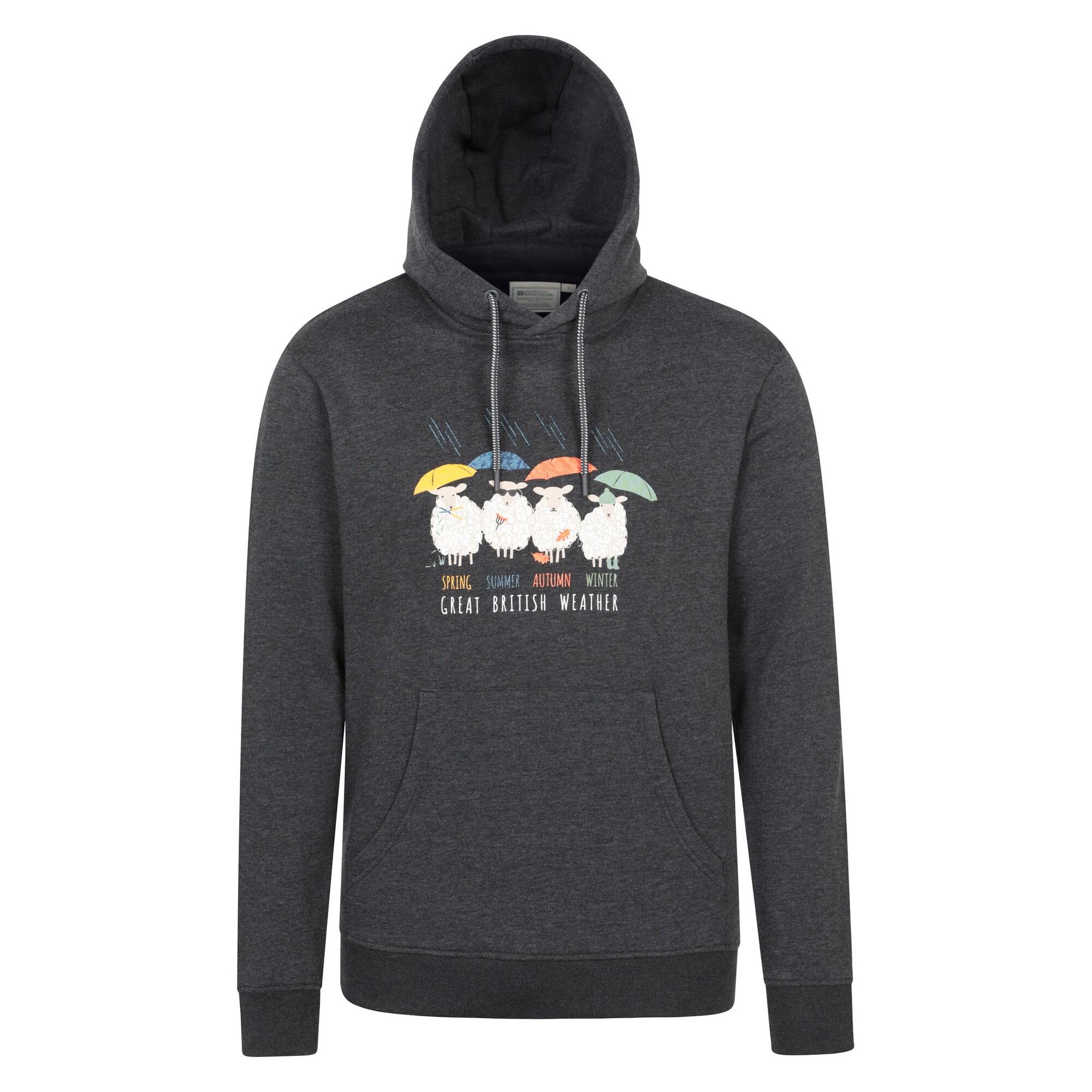Mountain Warehouse Mens Great British Weather Overhead Hoodie