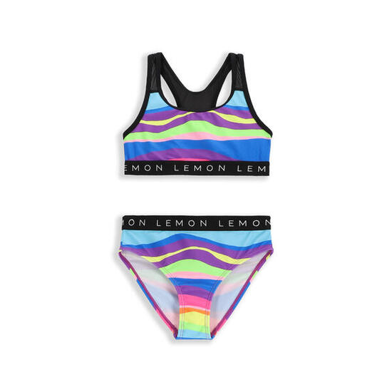 Mädchen Bikini-Set Surfen breite Träger WL5 bunt