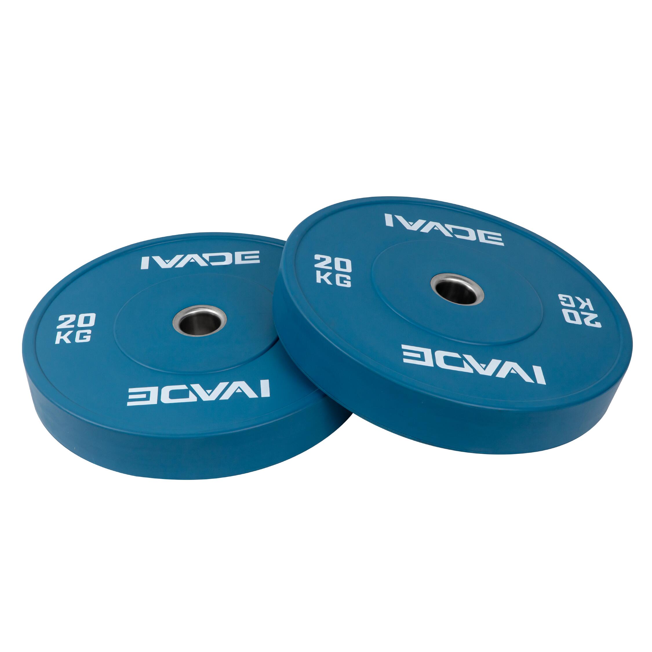 20 kg x 2 Plates COLOR BUMPER (2" Hole) MDC Model - IRONTEC