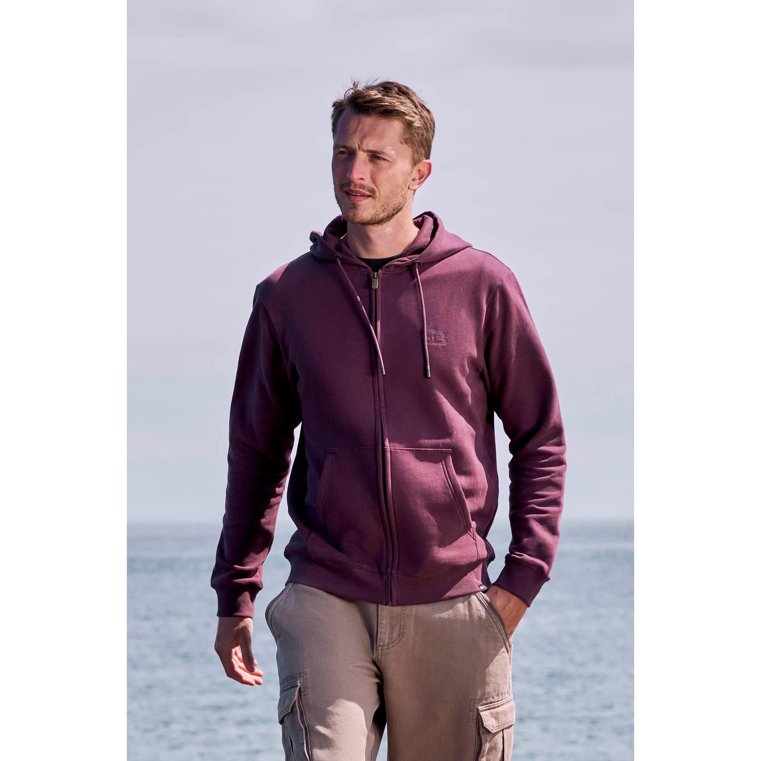 Animal Mens Woody Organic Zipped Hoodie