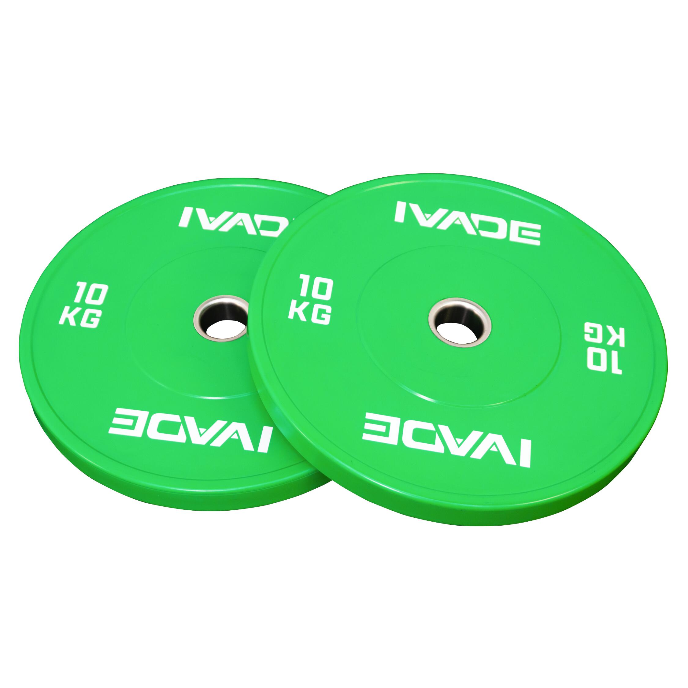 10 kg x 2 Plates COLOR BUMPER (2" Hole) MD Model - IRONTEC