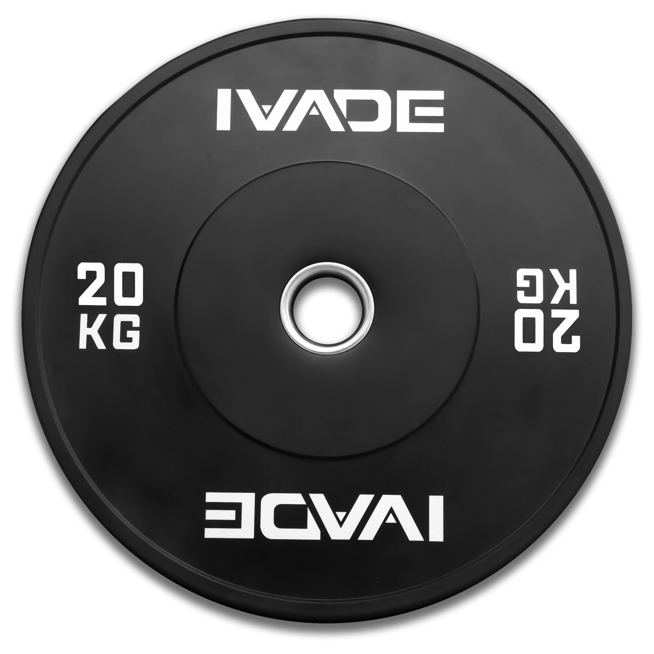 [PRE-ORDER 30 DAYS] 20 kg x 2 Plates BLACK BUMPER (2" Hole) MD Model - IRONTEC