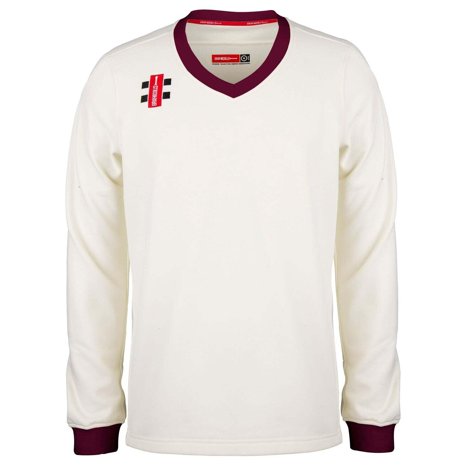 Pro Performance Adult Sweater, Ivory / Maroon 2/2