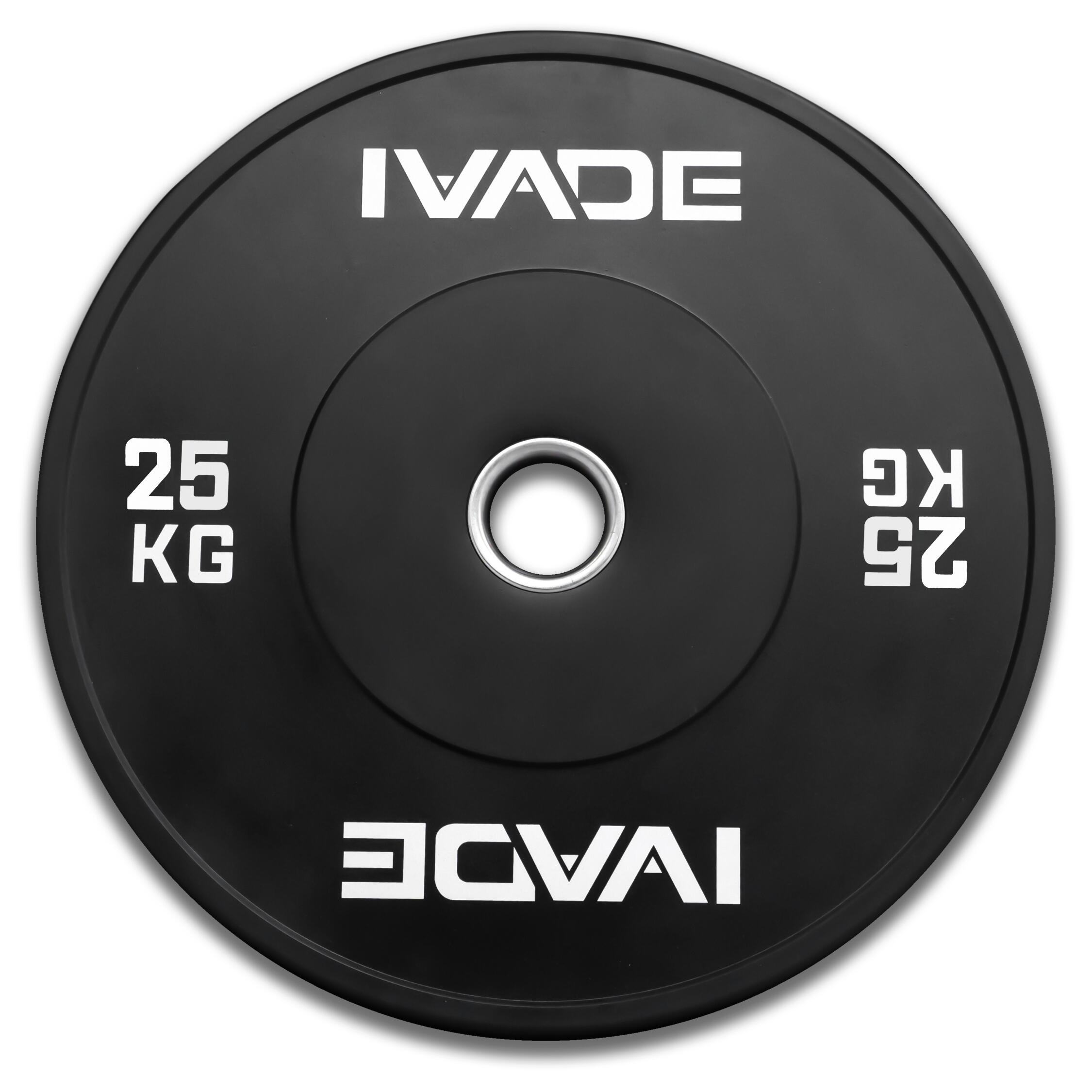 25 kg x 2 Plates BLACK BUMPER (2" Hole) MD Model - IRONTEC