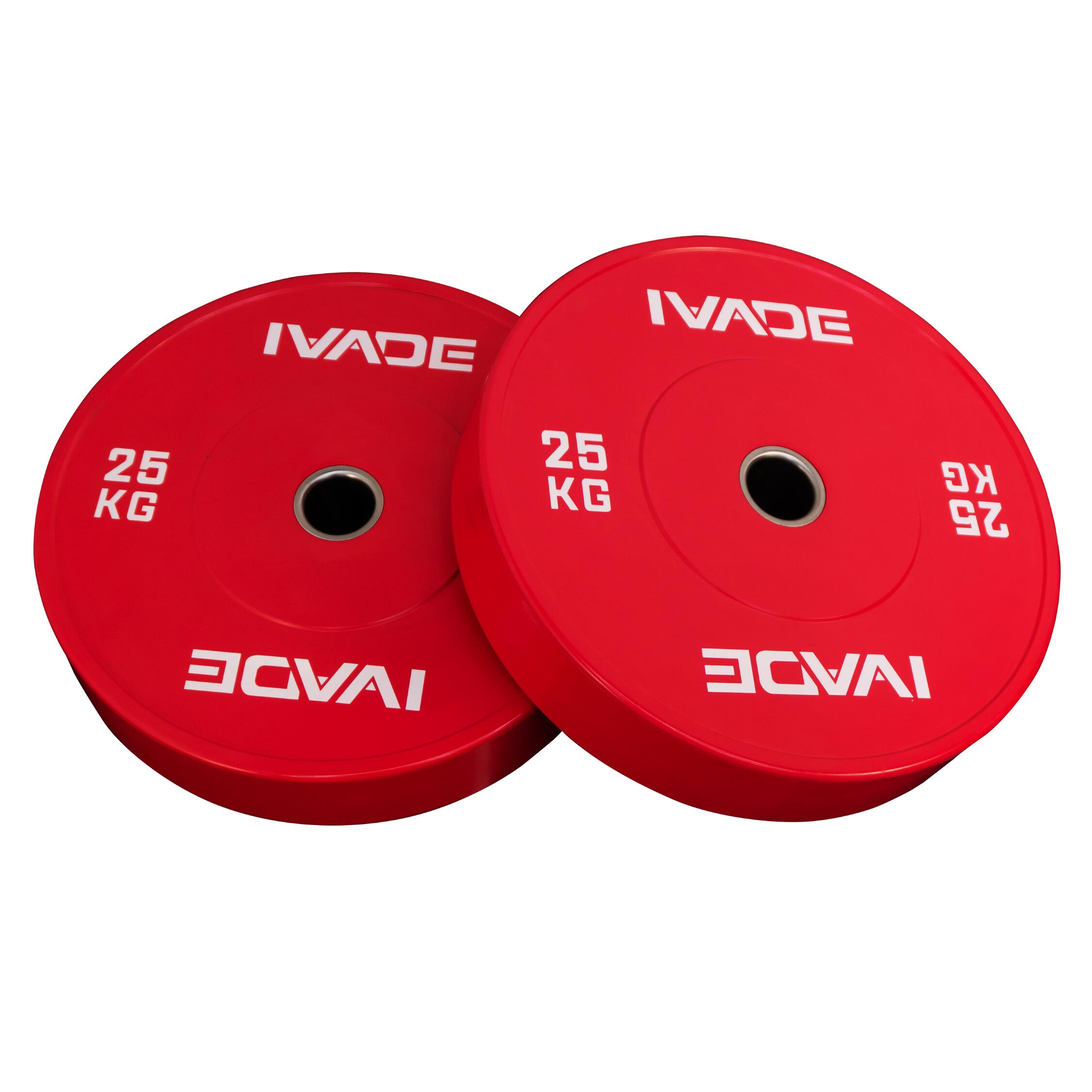 25 kg x 2 Plates COLOR BUMPER (2" Hole) MDC Model - IRONTEC