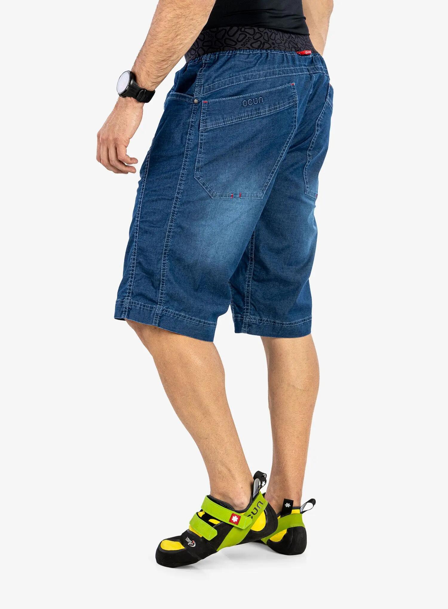 Ocún MÁNIA JEANS Kletter-Shorts, 2‑way Stretch, flache Taille, dunkelblau 4/7