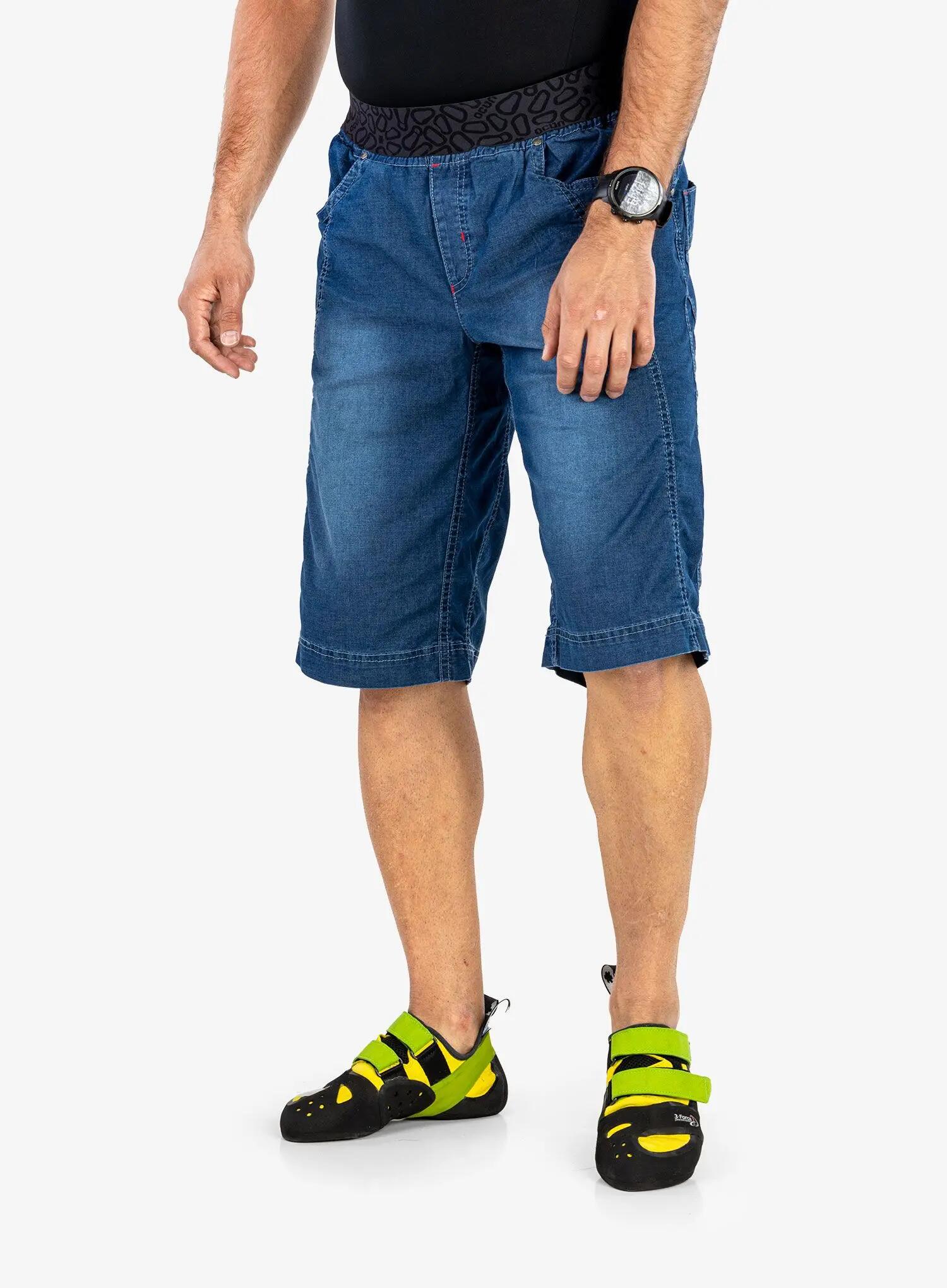 Ocún MÁNIA JEANS Kletter-Shorts, 2‑way Stretch, flache Taille, dunkelblau 3/7