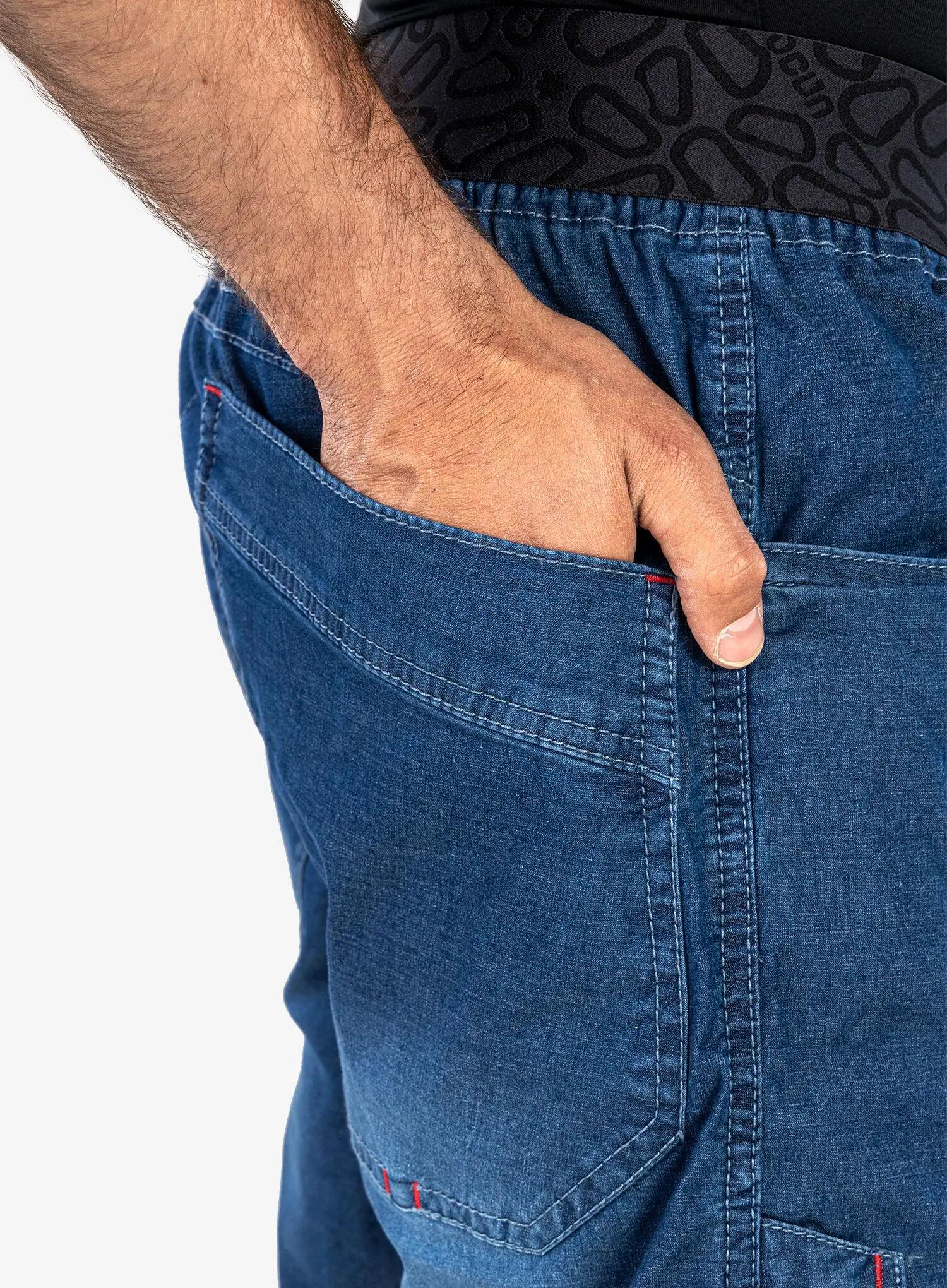 Ocún MÁNIA JEANS Kletter-Shorts, 2‑way Stretch, flache Taille, dunkelblau 7/7