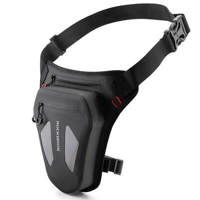 Rockbros borsa da moto per gamba coscia vita spalla - nero