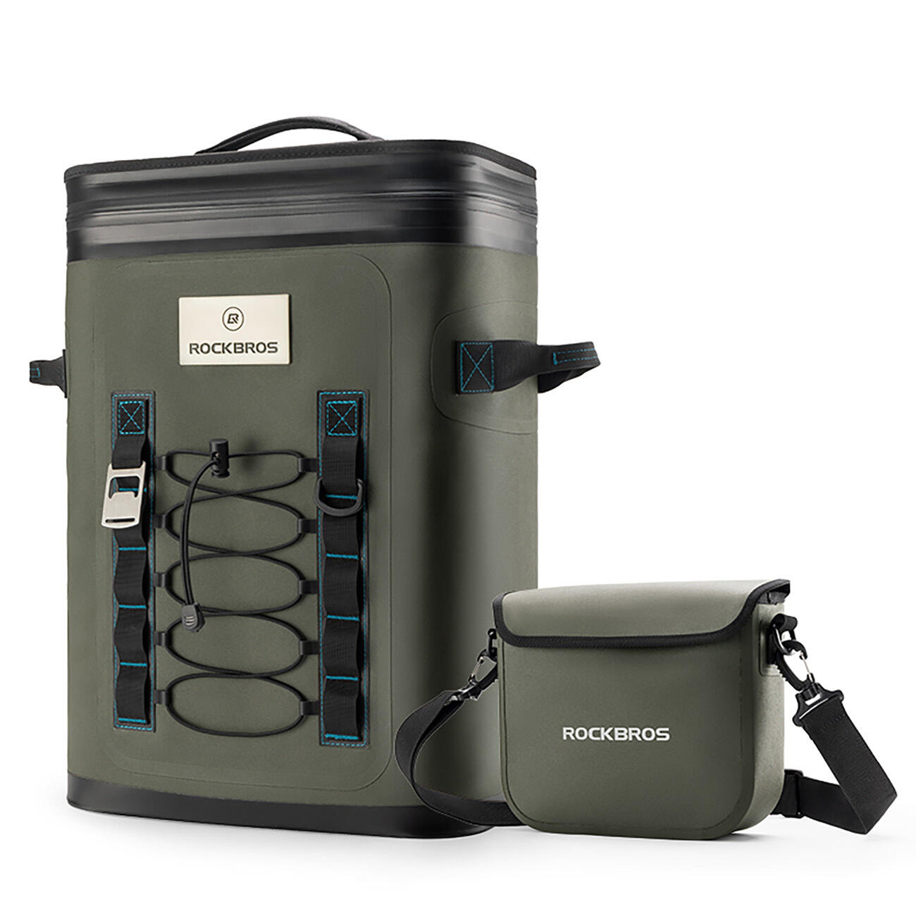 Rockbros thermische rugzak met isolatie 20l - groen 1/7