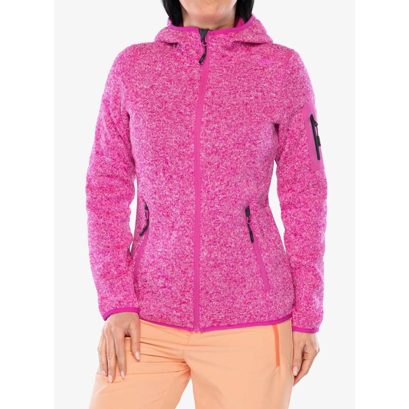 Polar damski CMP Londra Fix Hood Jacket Knitted