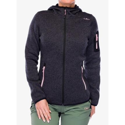 Polar damski z kapturem CMP Londra Fix Hood Jacket Knitted
