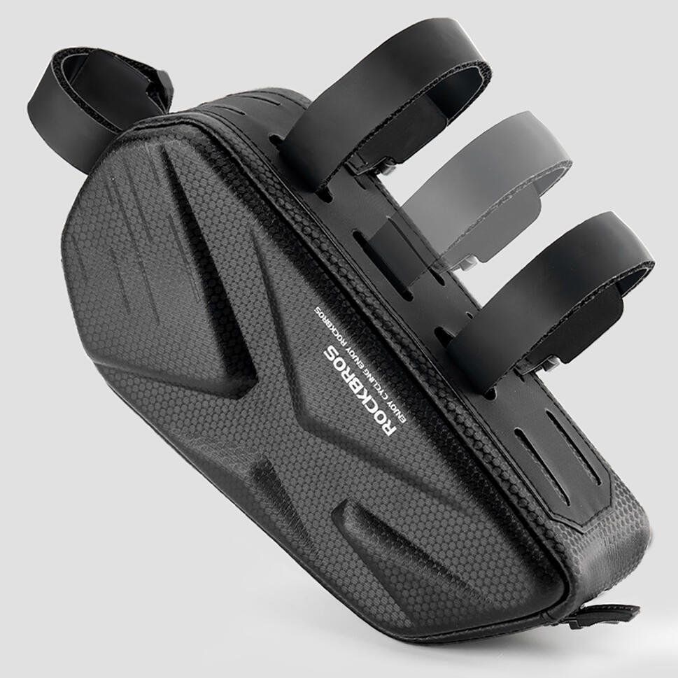 Torba rowerowa Rockbros usztywniana, na ramę, na rurę górną 1,4l – czarna