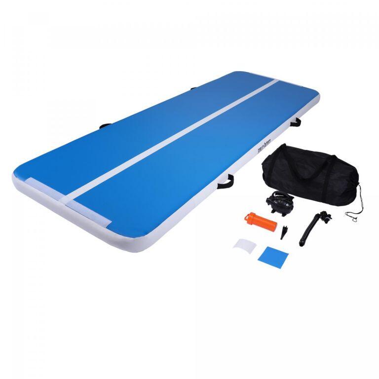 Gorilla Sports - Piste De Gym Gonflable Airtrack | Gymnastique | 500 Ou 300 X 100 X 10cm - Piste Gonflable - Blanc|bleu - Taille Unique - Decathlon