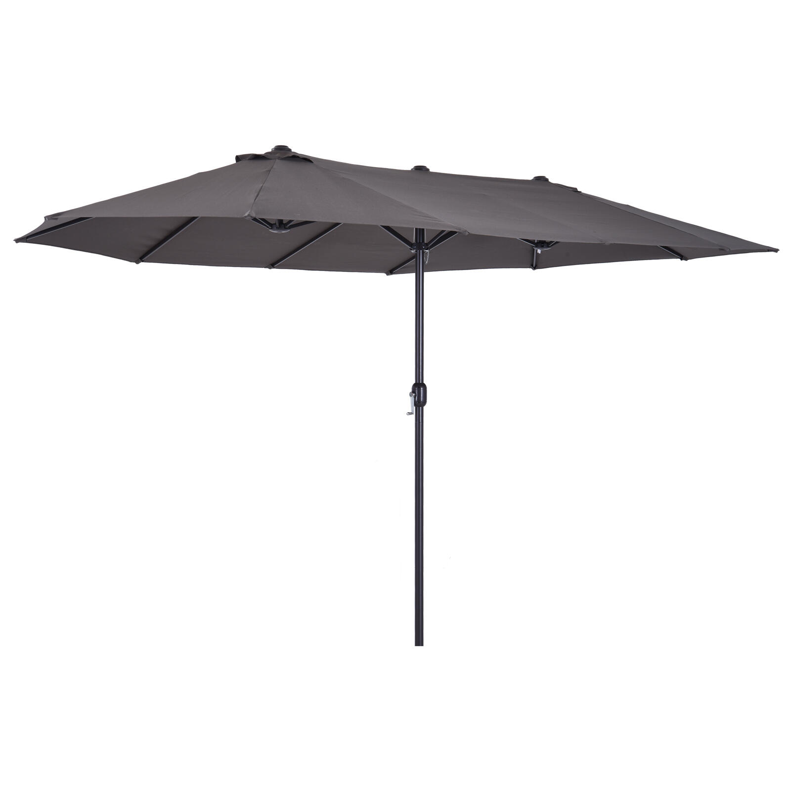 Chapéu de sol duplo 460x270x240cm cinzento outsunny