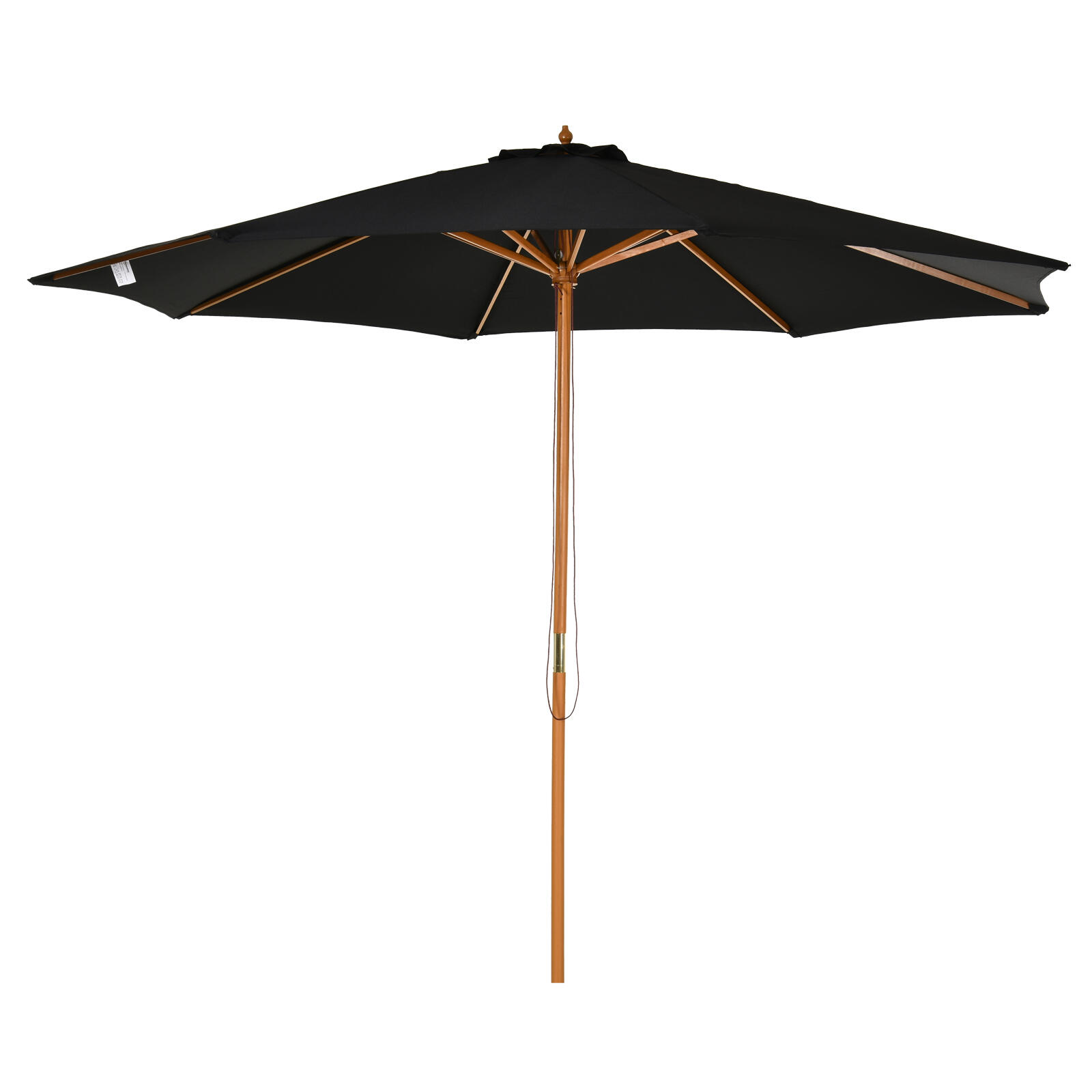 Chapéu de sol de 300cmx250cm preto outsunny