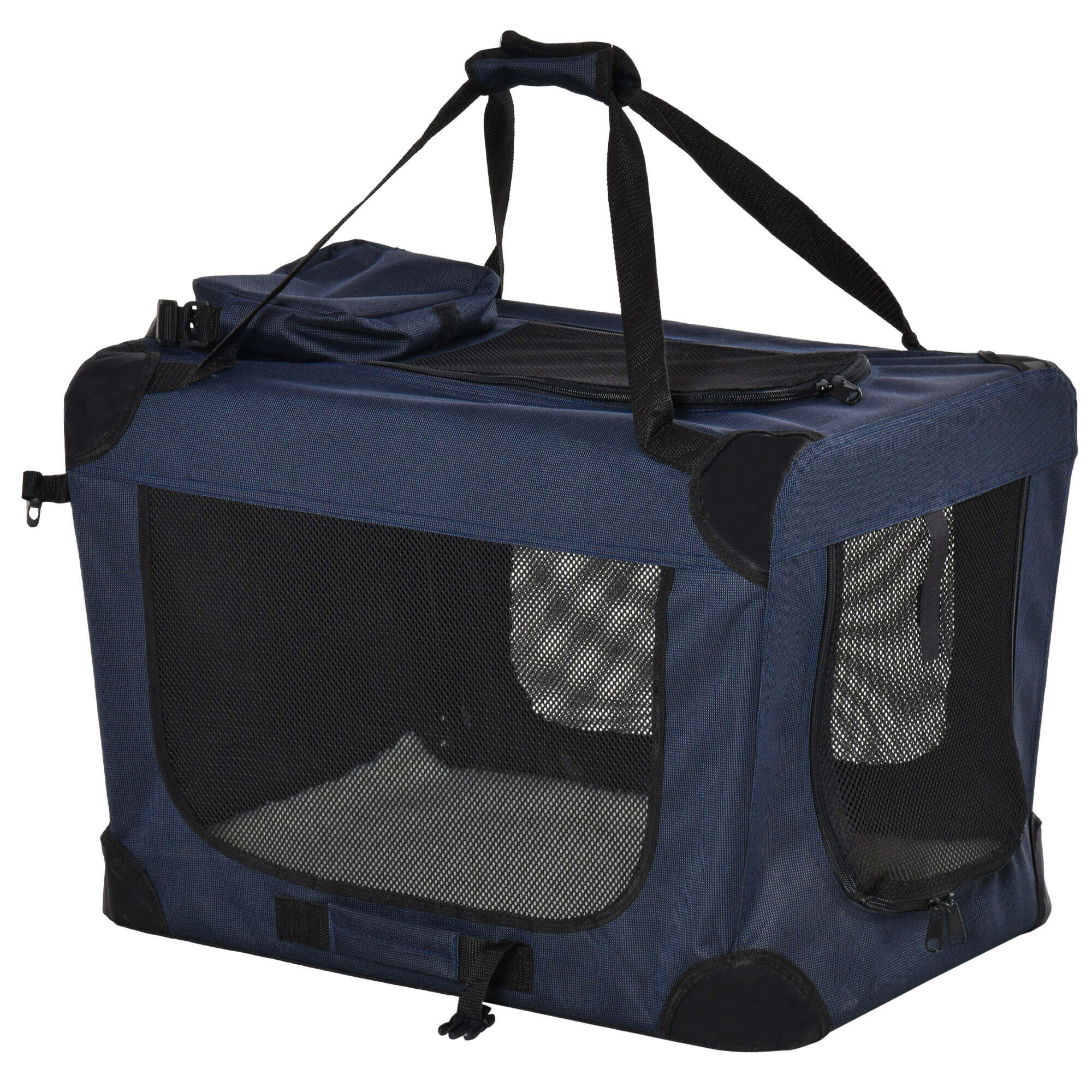 PAWHUT Transportín para Mascotas PawHut 60x41.5x41 cm Azul
