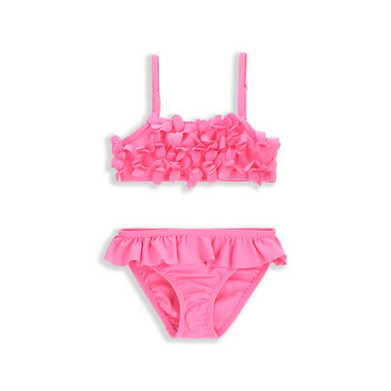 Mädchen Bikini-Set Surfen mit Rüschen WL5 rosa