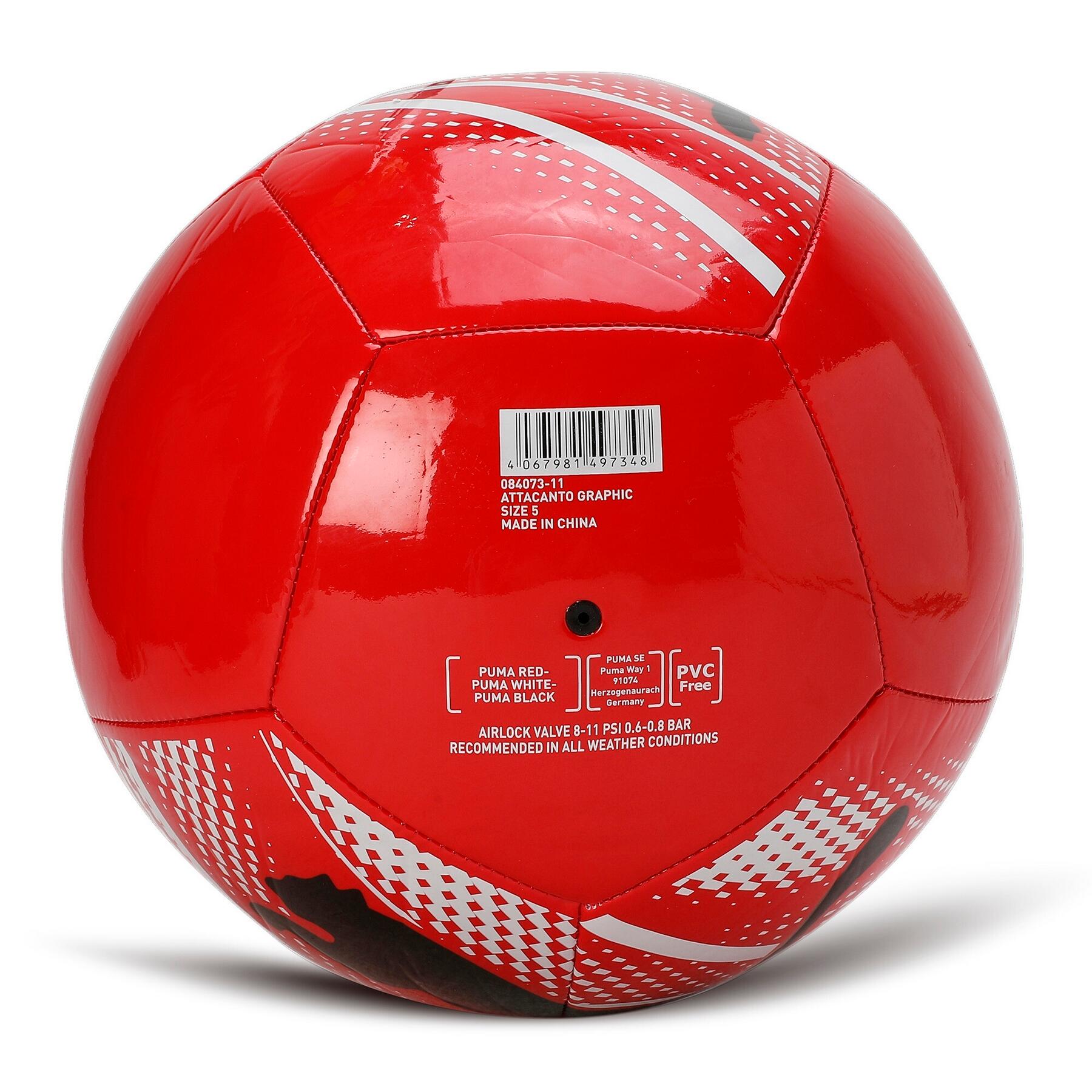 Palla Puma Attacanto Soccer 08407311, Rosso, Unisex 2/3