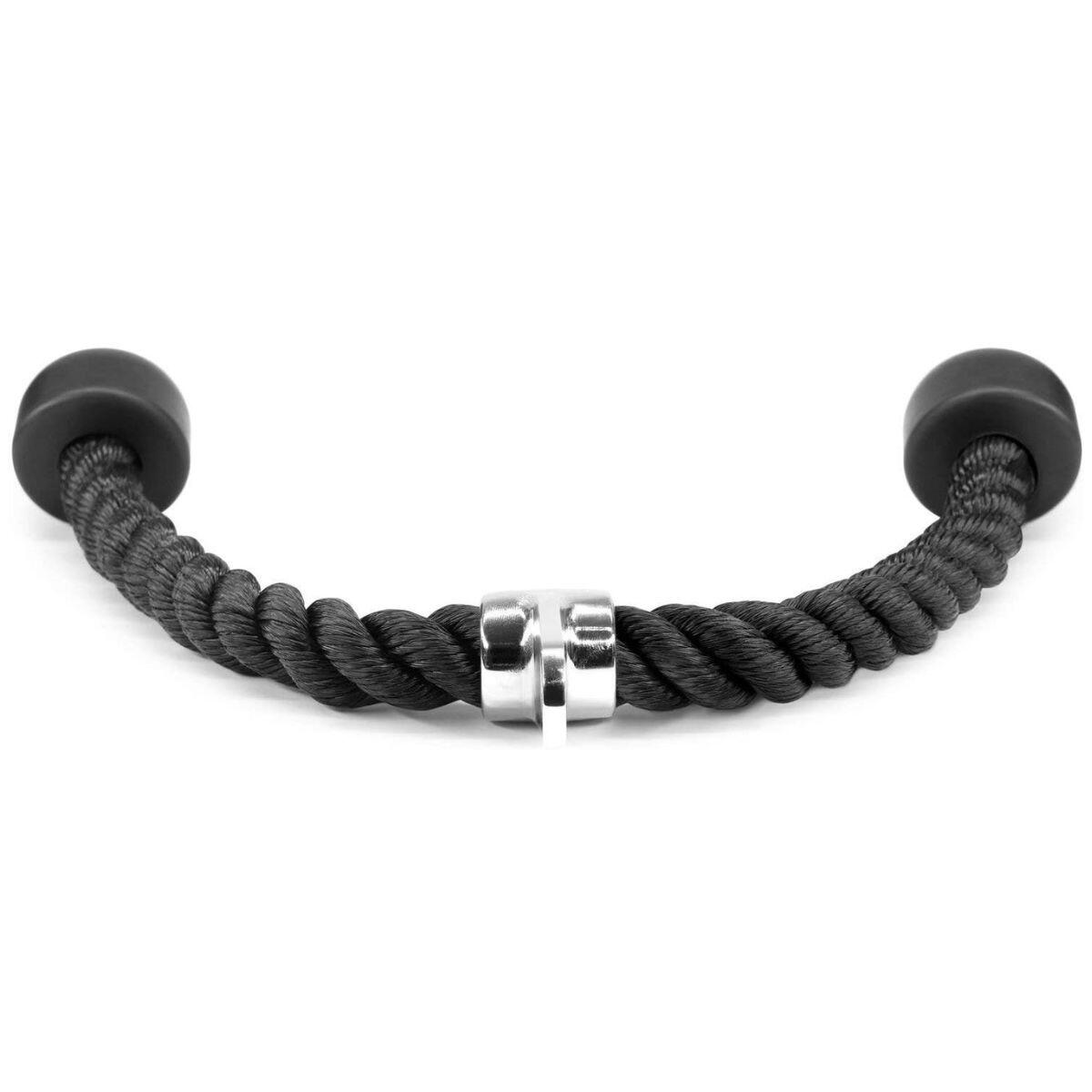 Corde Tressée 70cm Triceps Poulie Fitness Tech – Noire 2/7