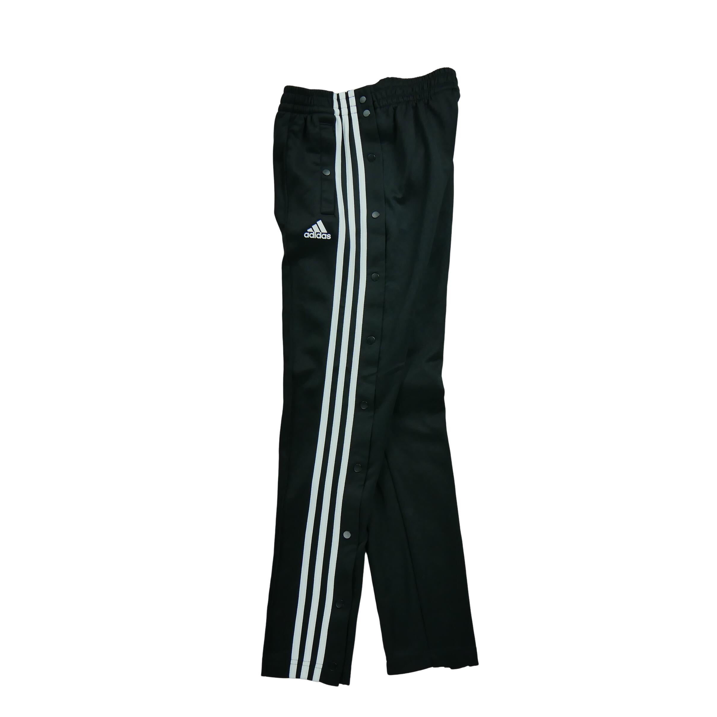 ADIDAS Segunda Vida - Calças Moletom Pretas 3 Listras Retrô Mulheres - Como novo