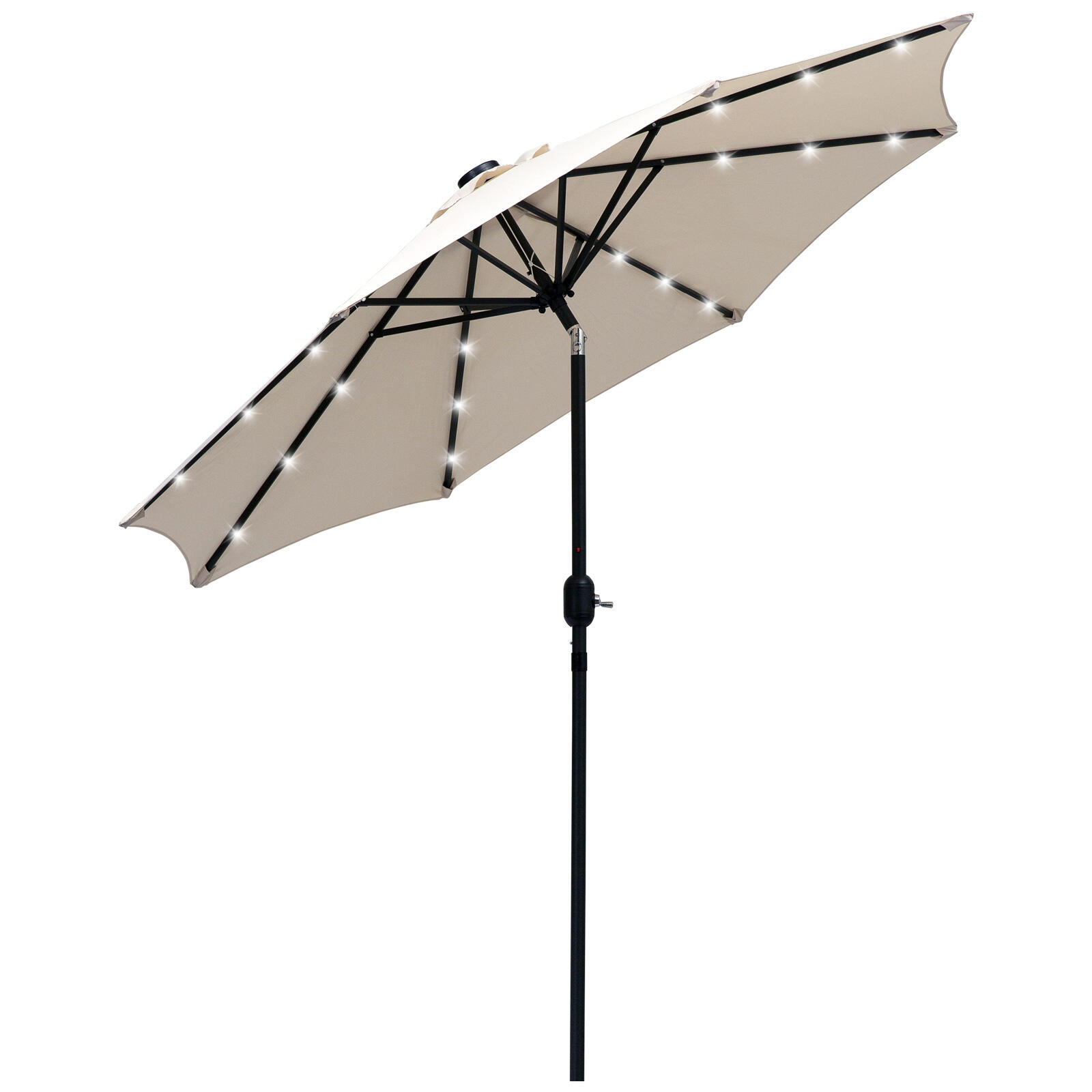 OUTSUNNY Chapéu de Sol de  270x270x240 cm Bege Outsunny