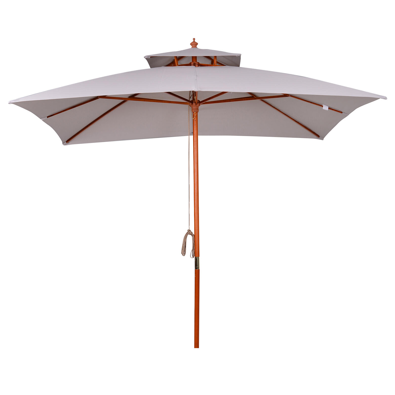 Chapéu de sol de 300x300x297 cm cinza claro outsunny