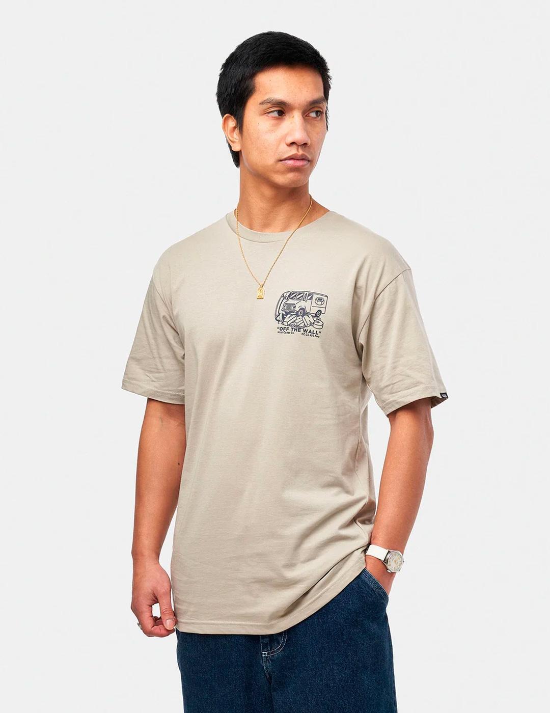 T-shirt pour homme Vans beige. 3/5