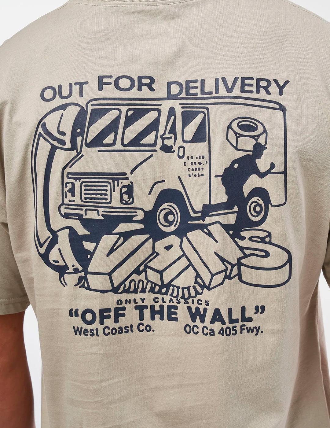 T-shirt pour homme Vans beige. 5/5